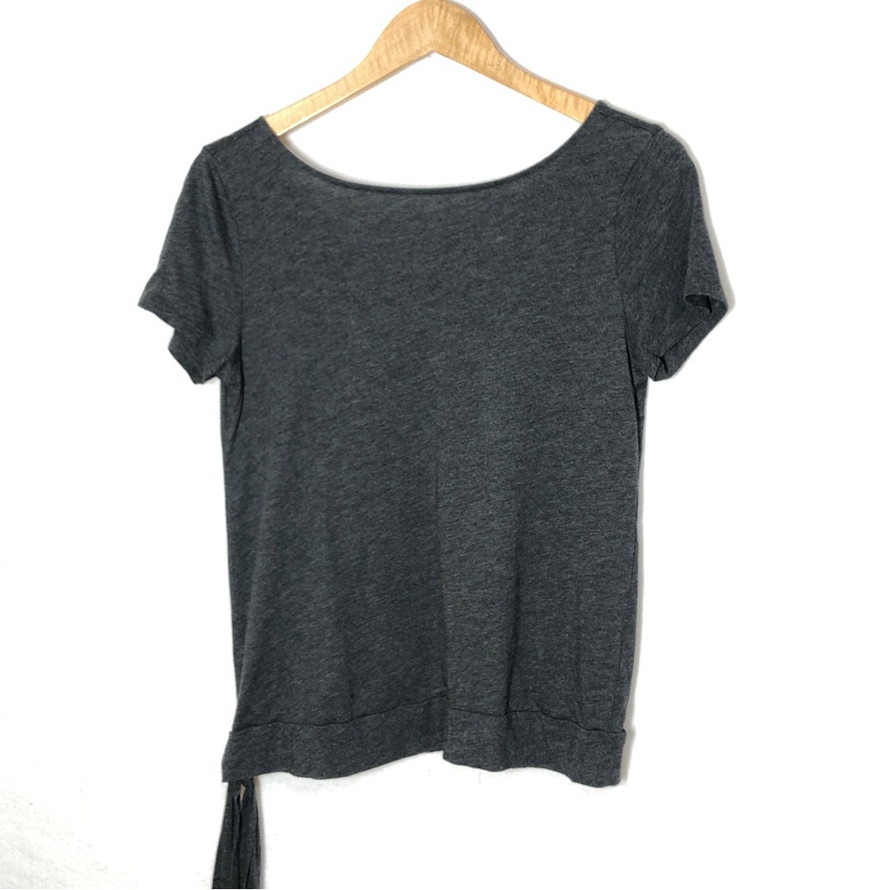 Ann Taylor Loft Womens Tie Waist V Back Cap Sleeve Top - Picture 2 of 3